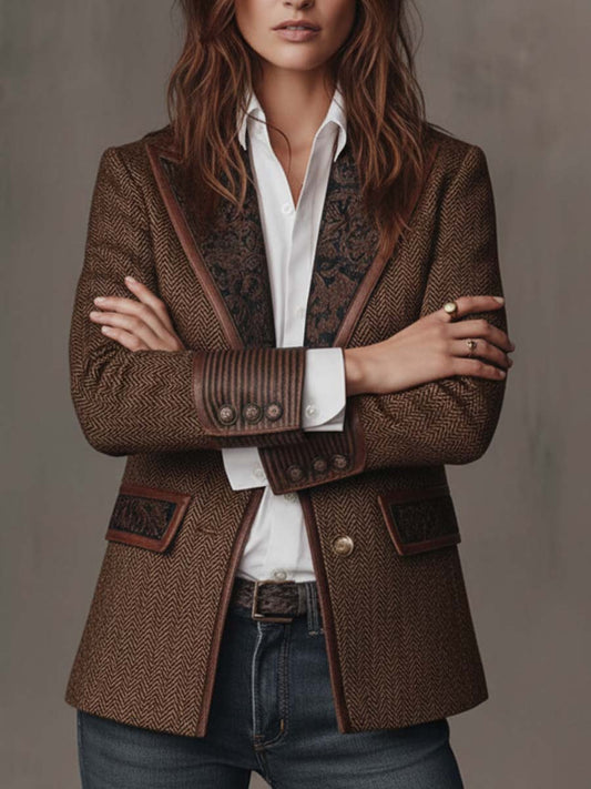 Juliette | Blazer Structuré à Chevrons