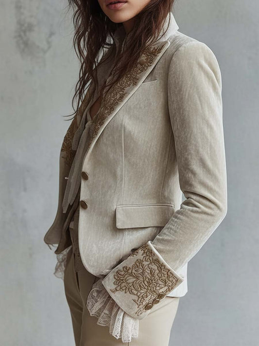Margaux | Blazer Ajusté Brodé