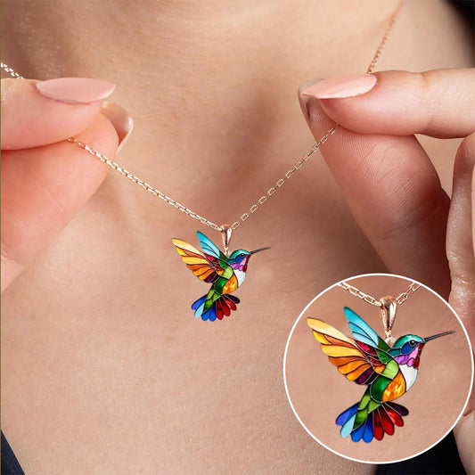 Parure Colibri Élise – Collier et boucles d’oreilles
