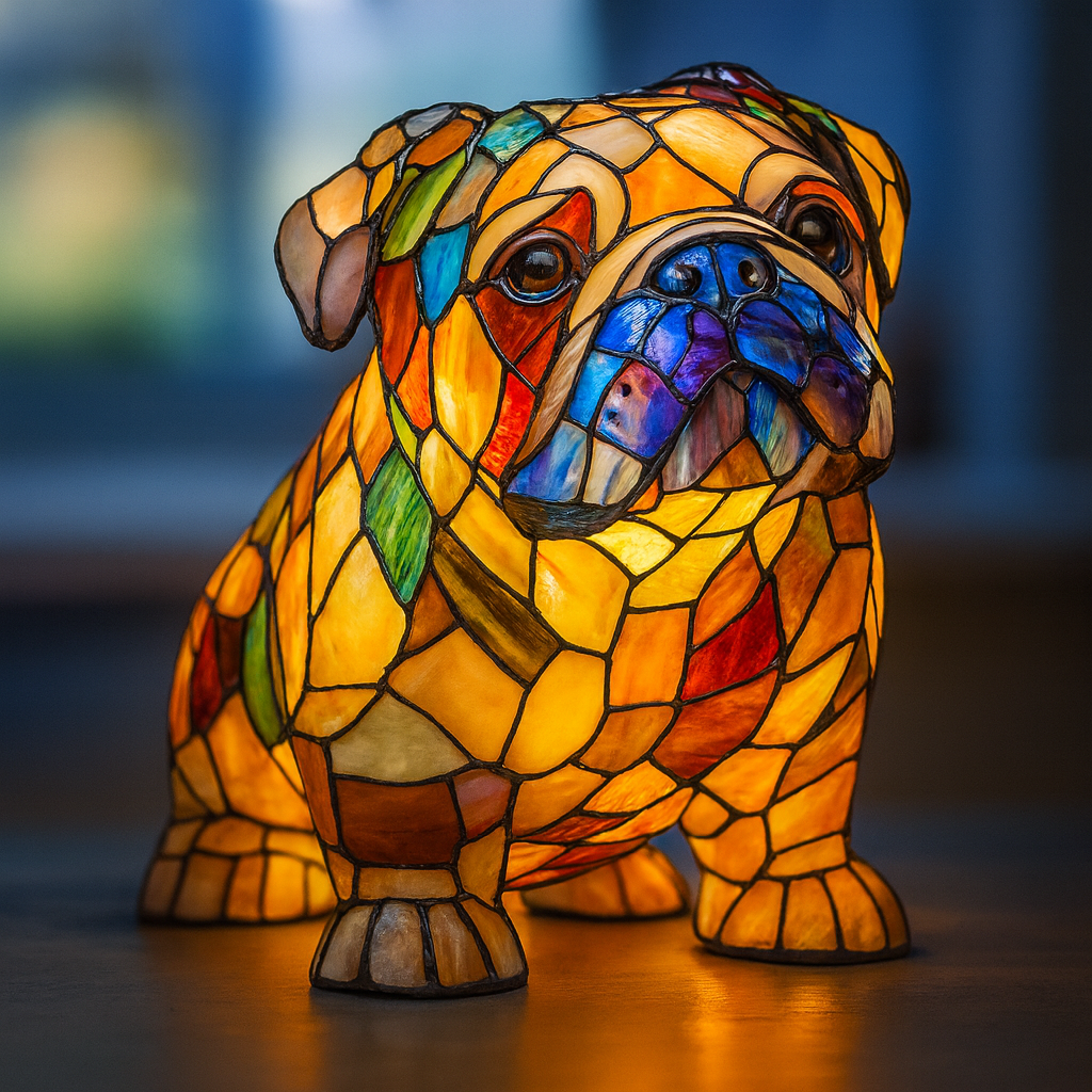 Noiraud – Lampe magique pour chiens en verre coloré