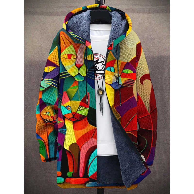 RAFFERTY | Cardigan à capuche au motif artistique