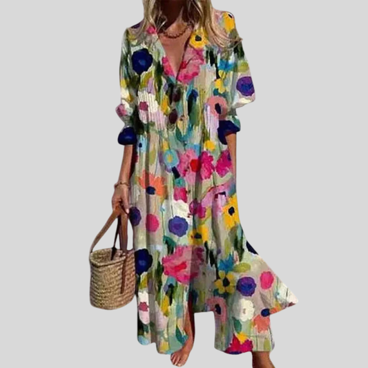 Zariah | Élégante robe long de estilo bohème