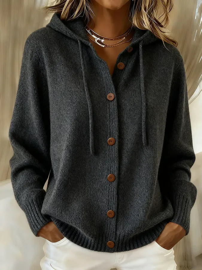 Bettina | Cardigan avec Capuche et Boutons