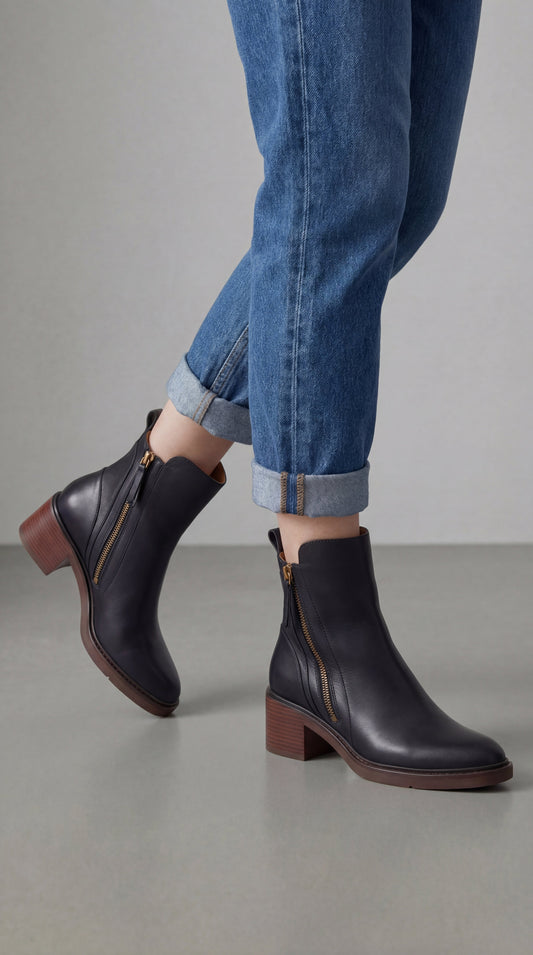 Bota Valeria à talon confortable