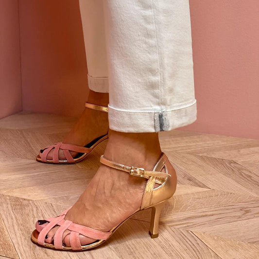 Corinne™ | Escarpins Élégants Dorés Luxe