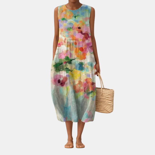 Carla™ | Robe Midi Multicolore Élégante