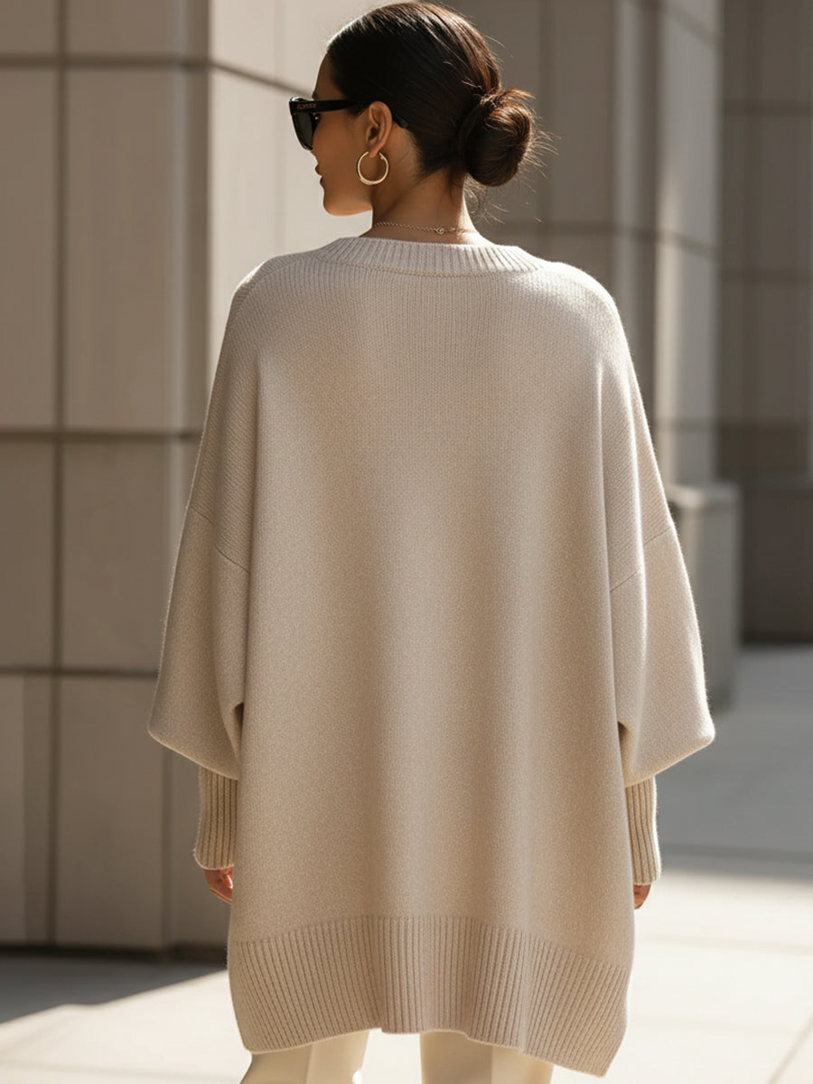 Ludovica | Pull Oversize avec Décolleté Large