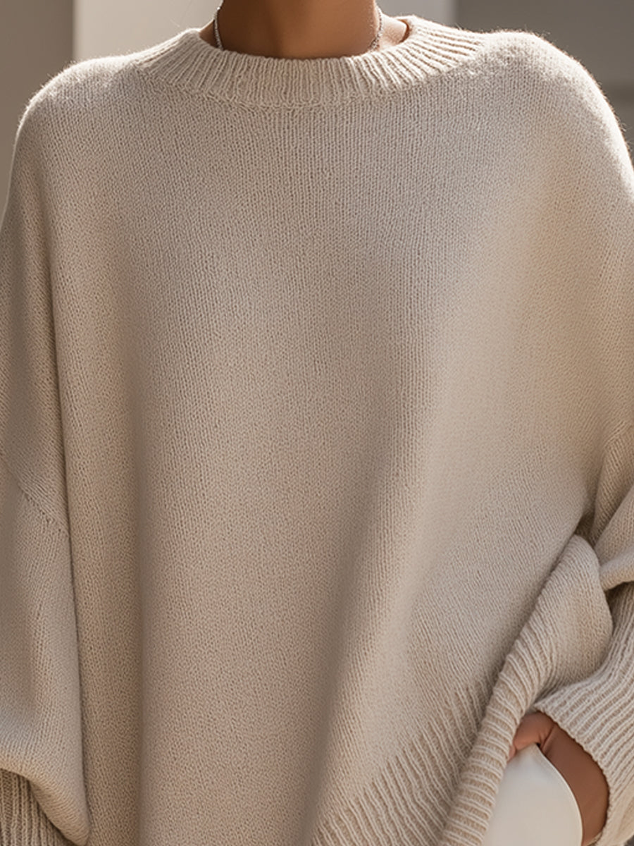 Ludovica | Pull Oversize avec Décolleté Large