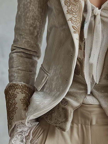 Margaux | Blazer Ajusté Brodé