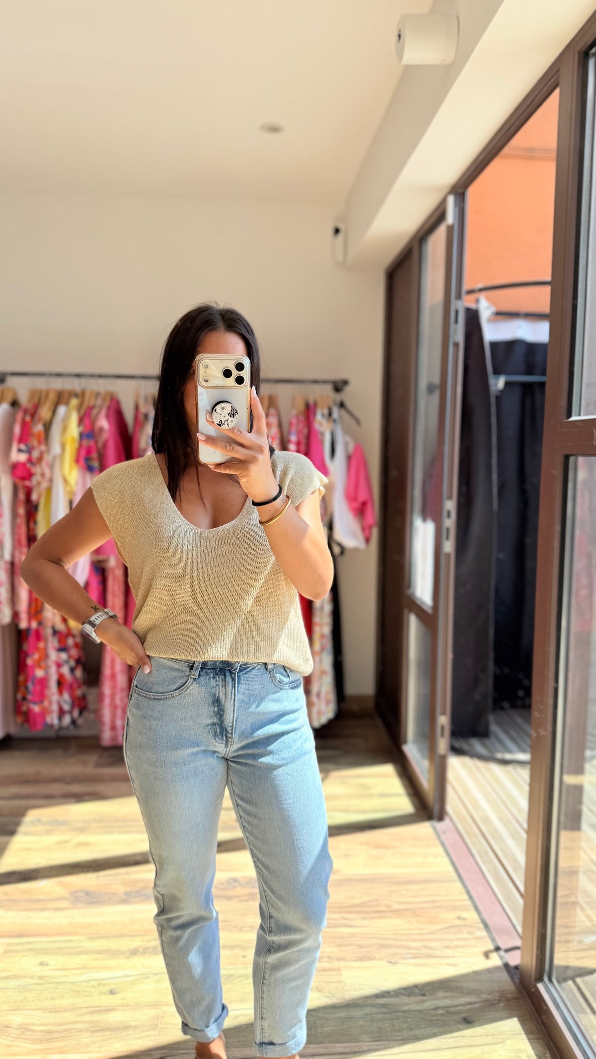 Top Milane doré Curvy