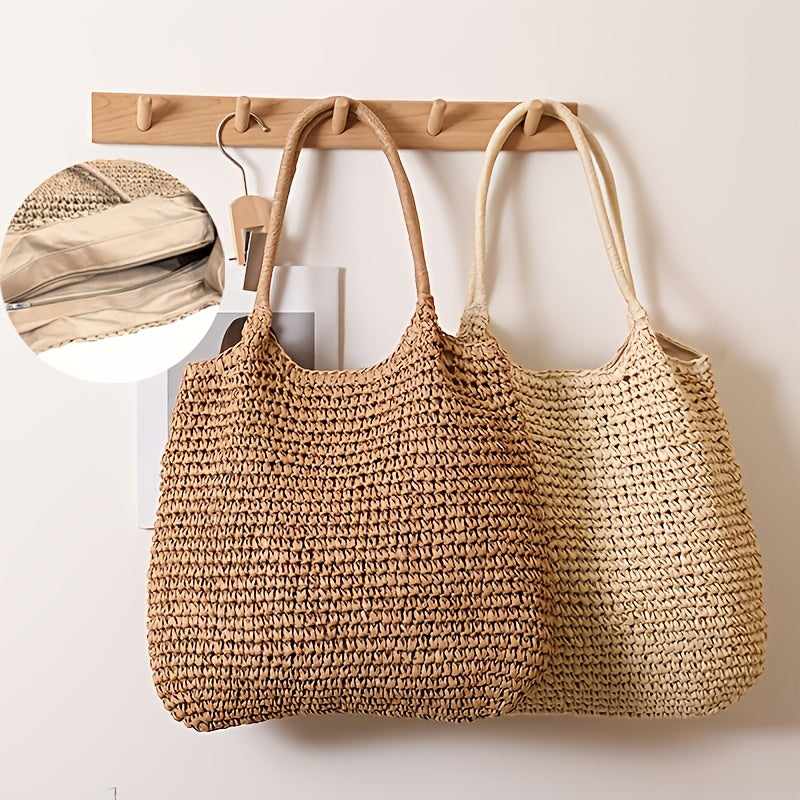 Manuela | Sac à bandoulière en paille tressée