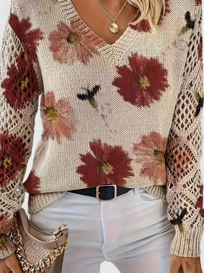 Camille | Pull en Dentelle Florale