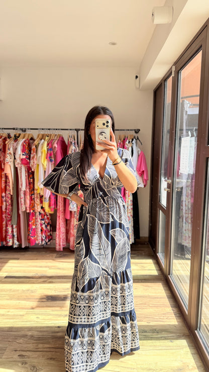 Adriana – Robe long marine