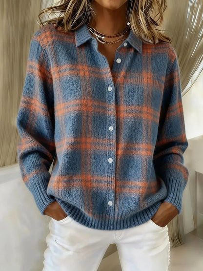 Candida | Cardigan à Carreaux