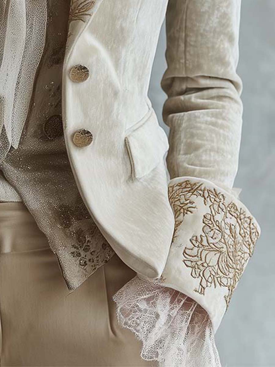 Margaux | Blazer Ajusté Brodé