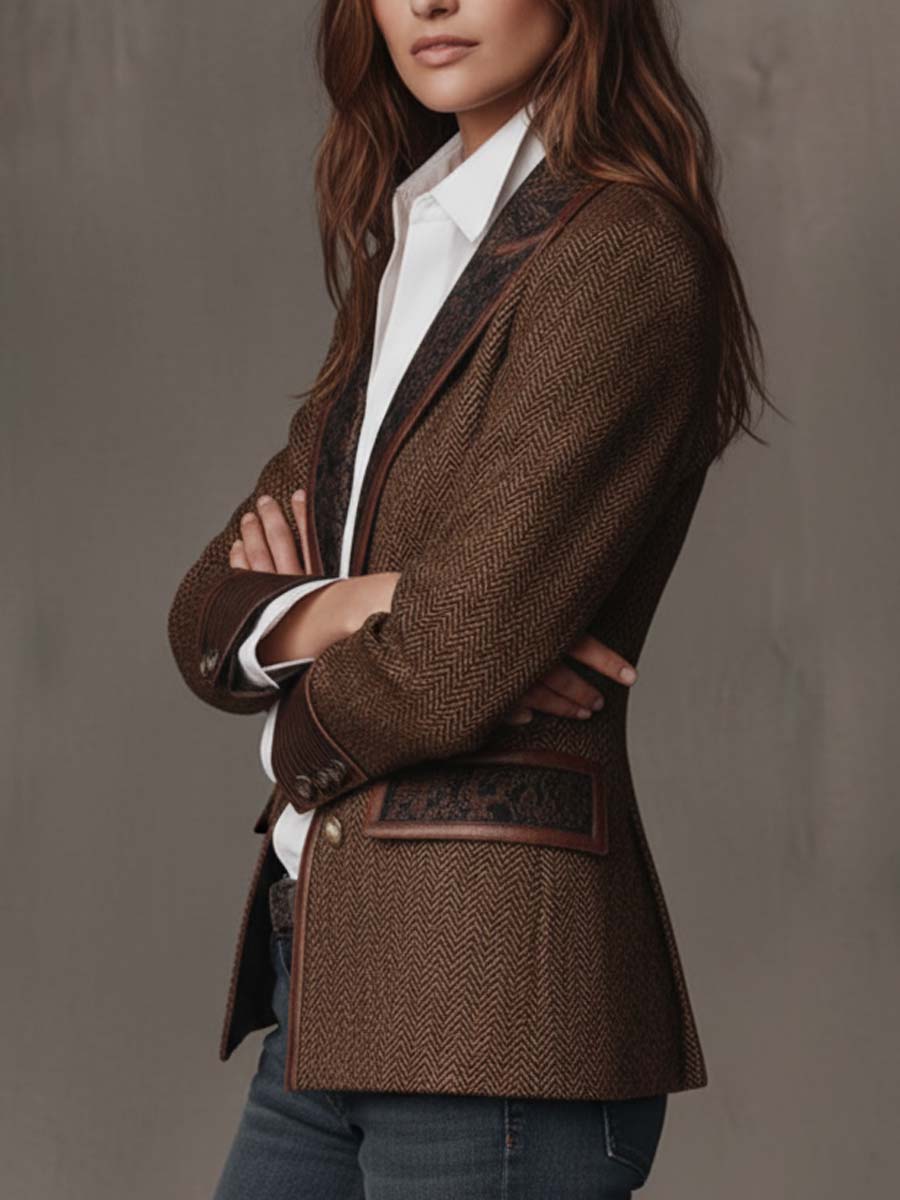 Juliette | Blazer Structuré à Chevrons