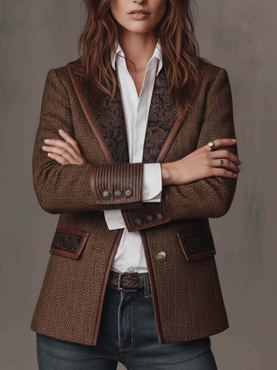 Juliette | Blazer Structuré à Chevrons
