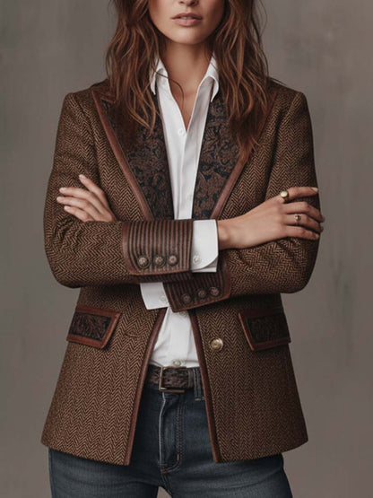 Juliette | Blazer Structuré à Chevrons