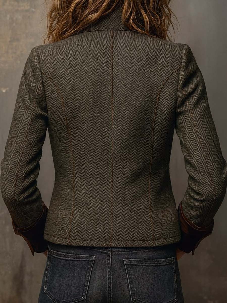 Rachel | Veste à Chevrons d’Inspiration Héritage