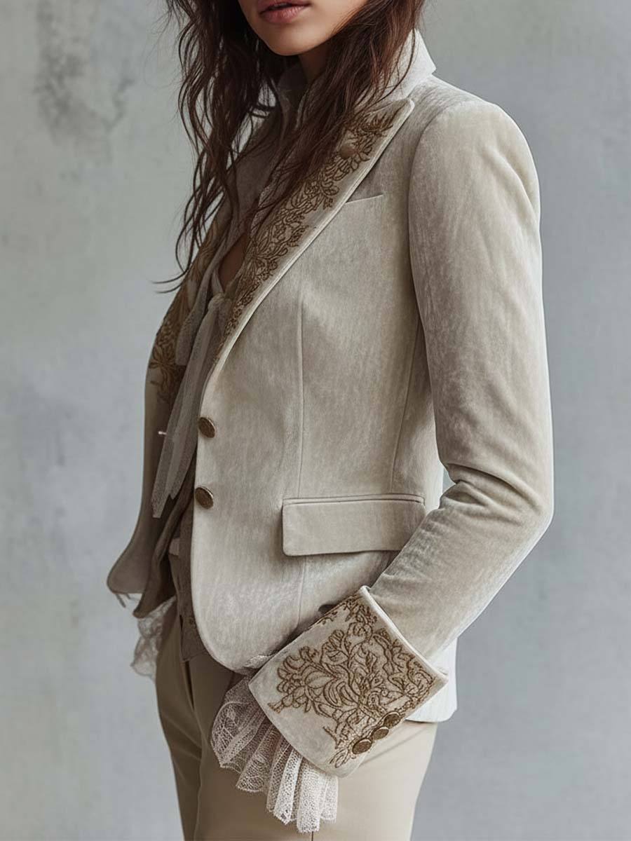 Margaux | Blazer Ajusté Brodé