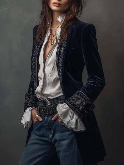 Gabrielle | Veste Longue Brodée