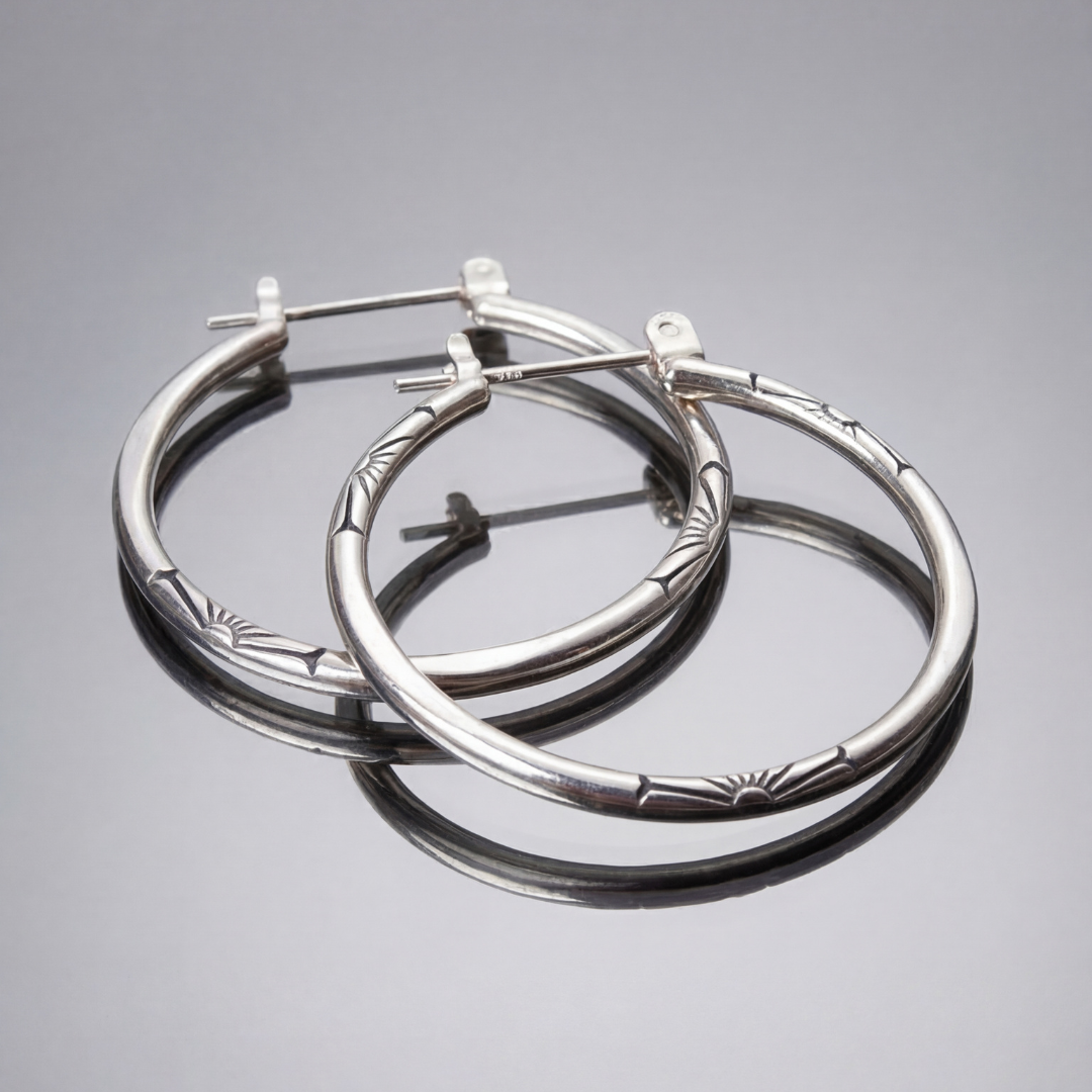 Aros classiques de plata