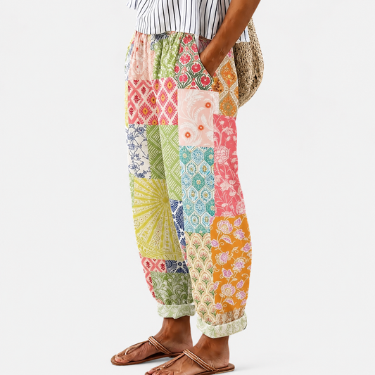Pantalon Confort Mosaïque Floraison