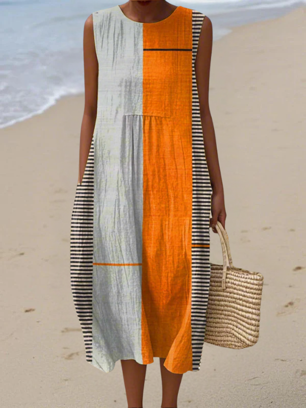 May™ | Robe Midi Colorblock