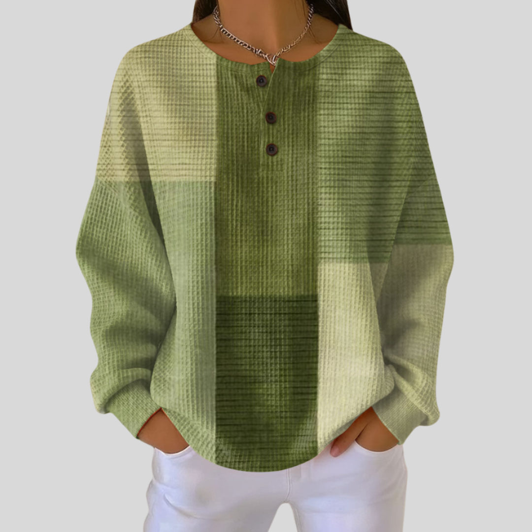 Grada | Pull Henley Doux avec Détail de Bouton