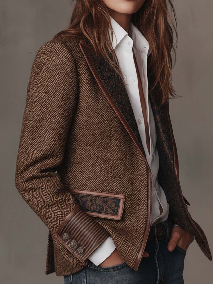 Juliette | Blazer Structuré à Chevrons