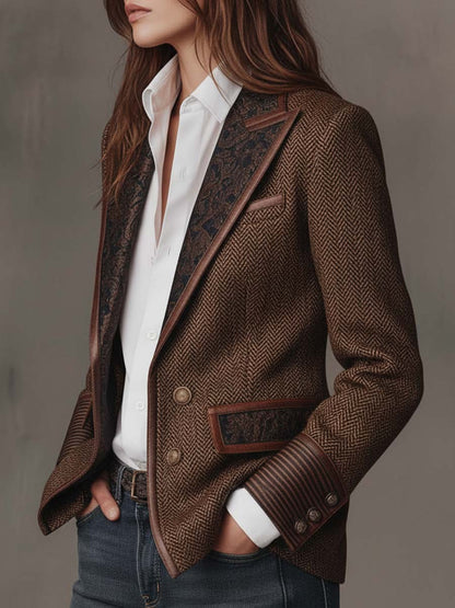 Juliette | Blazer Structuré à Chevrons
