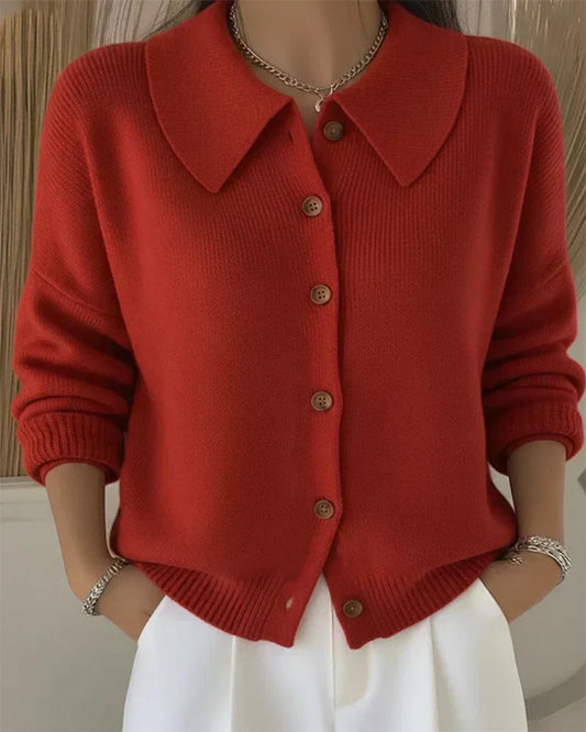 Velia | Cardigan avec Col à Chemise
