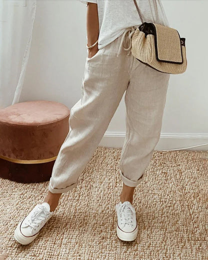 Pantalon Fluides Confortables et Élégantes
