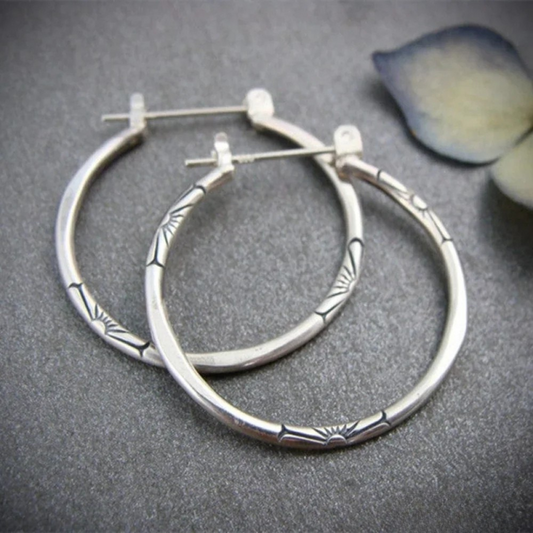 Aros classiques de plata