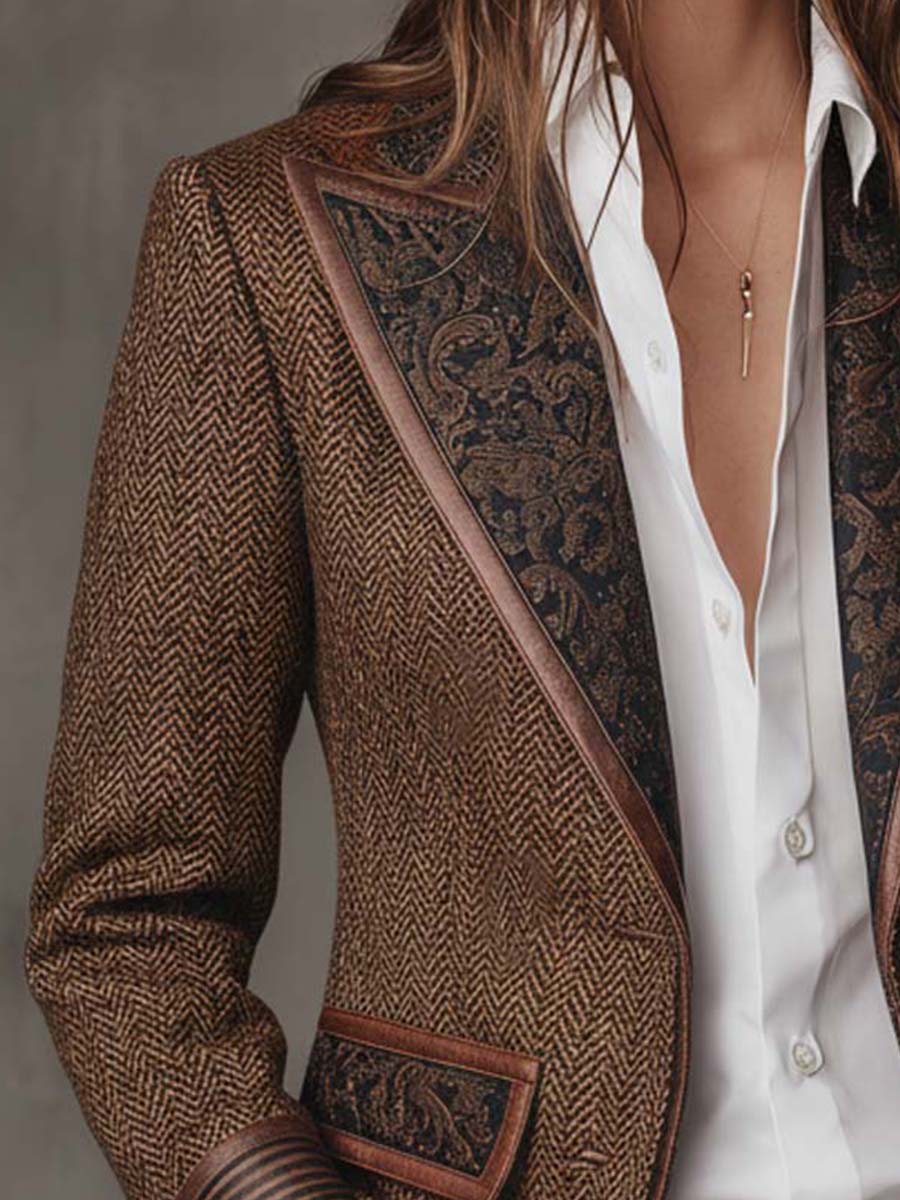Juliette | Blazer Structuré à Chevrons