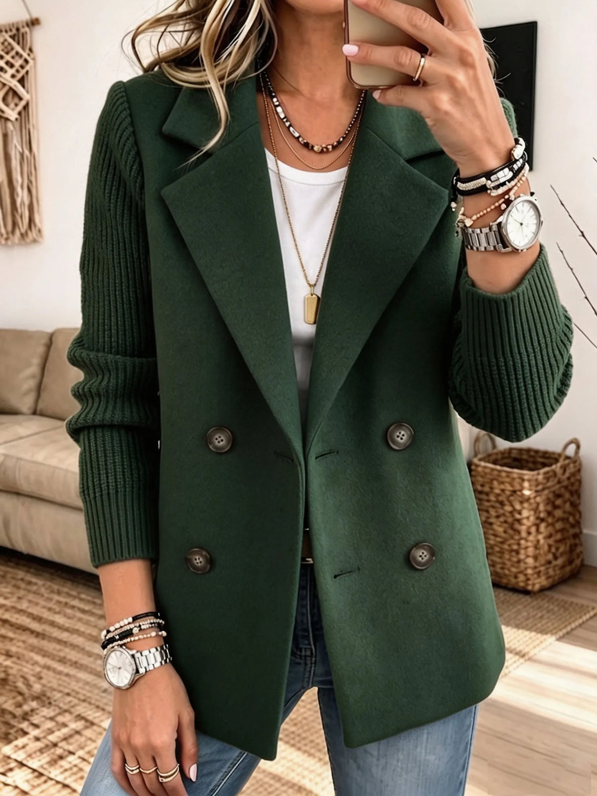 Claire | Blazer Élégant avec Manches en Maille