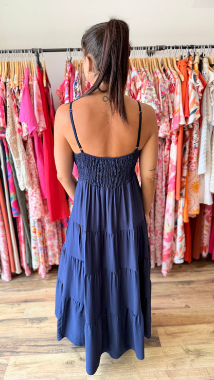 Aroa – Robe long marine