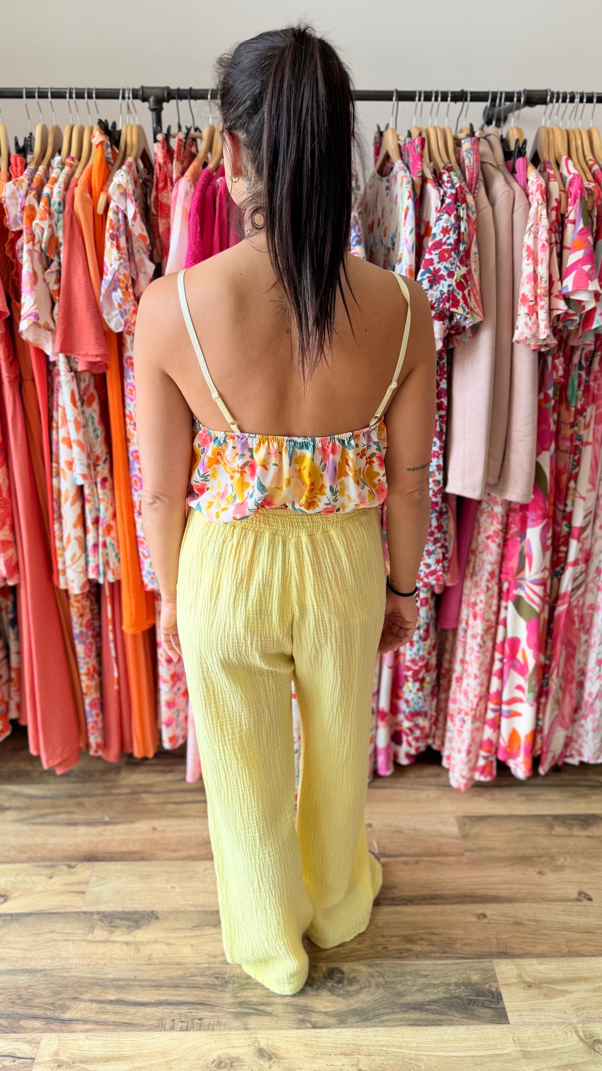 Top Hugo jaune Curvy