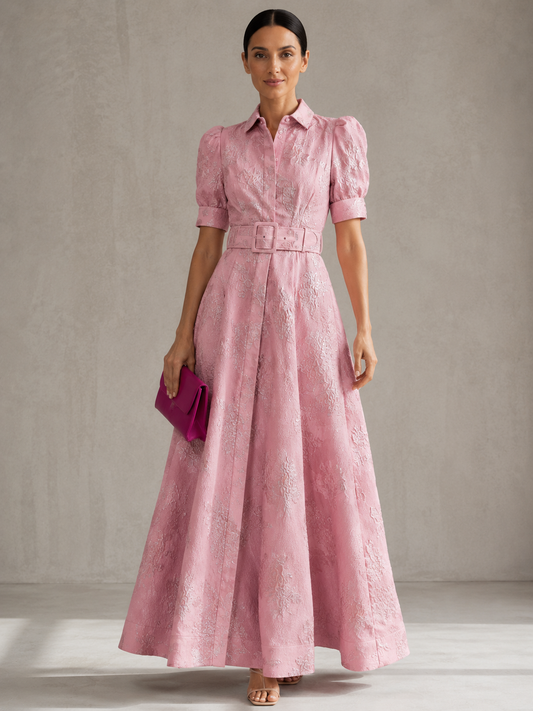Aria | Robe Court à Manches Abullonadas