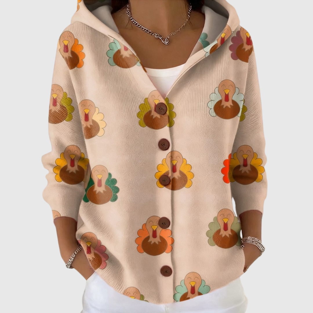 Pierina | Veste en maille à capuche