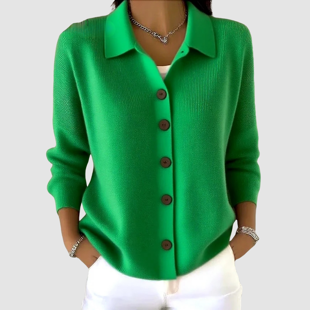Millie | Cardigan à col boutonné