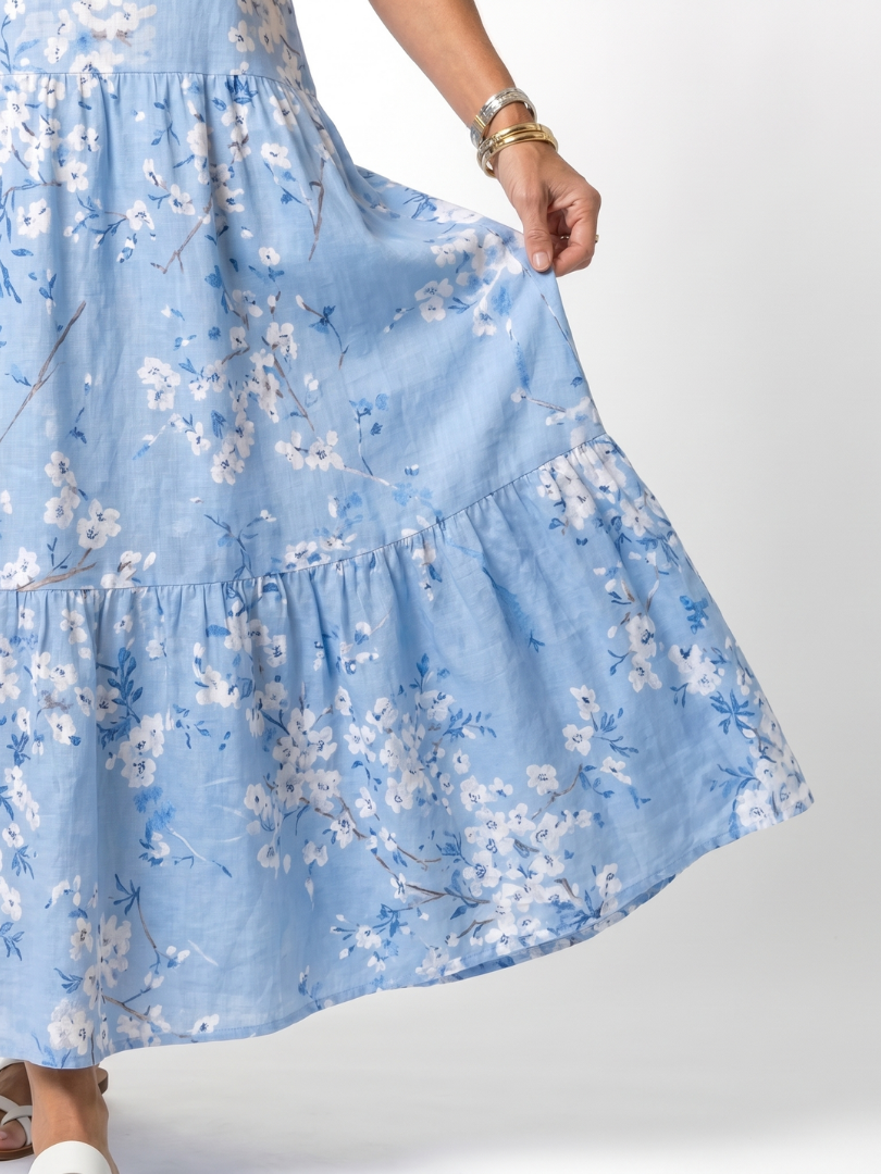 Alora | Robe Midi noué Imprimido Fleuri
