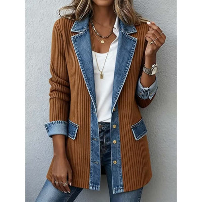 Céline | Veste Tailleur à Bord Contrasté