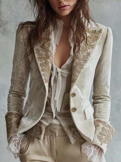 Margaux | Blazer Ajusté Brodé