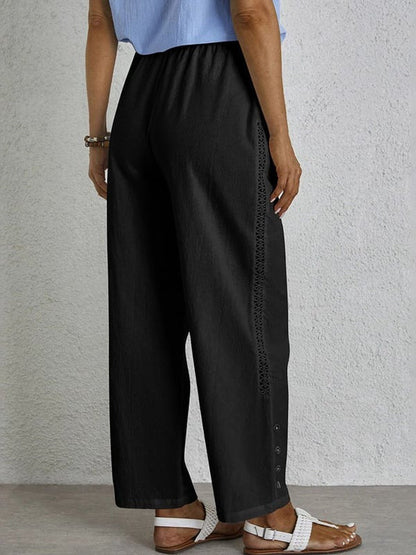 Shania - Pantalon Relaxed à boutons