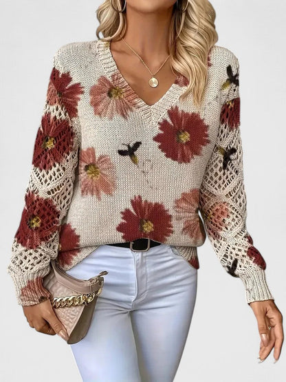 Camille | Pull en Dentelle Florale