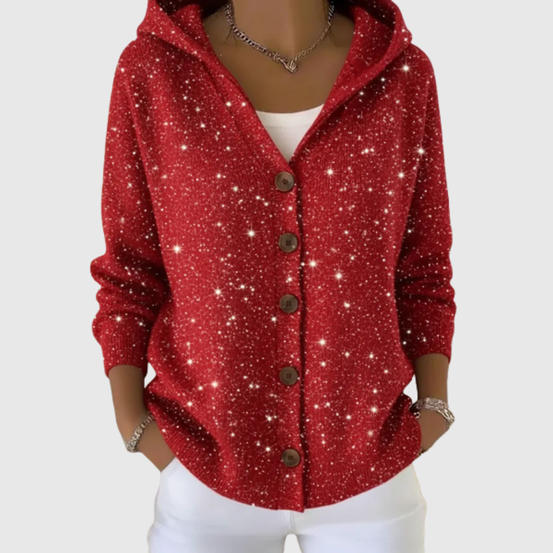 Manuela | Veste en maille à capuche