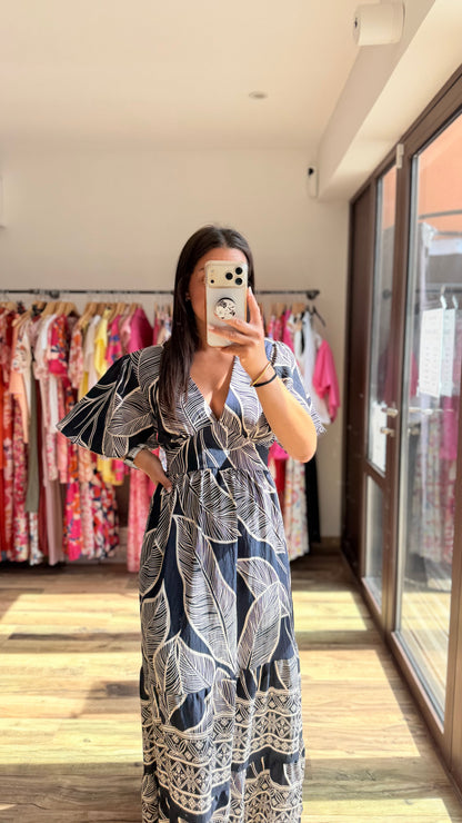 Adriana – Robe long marine
