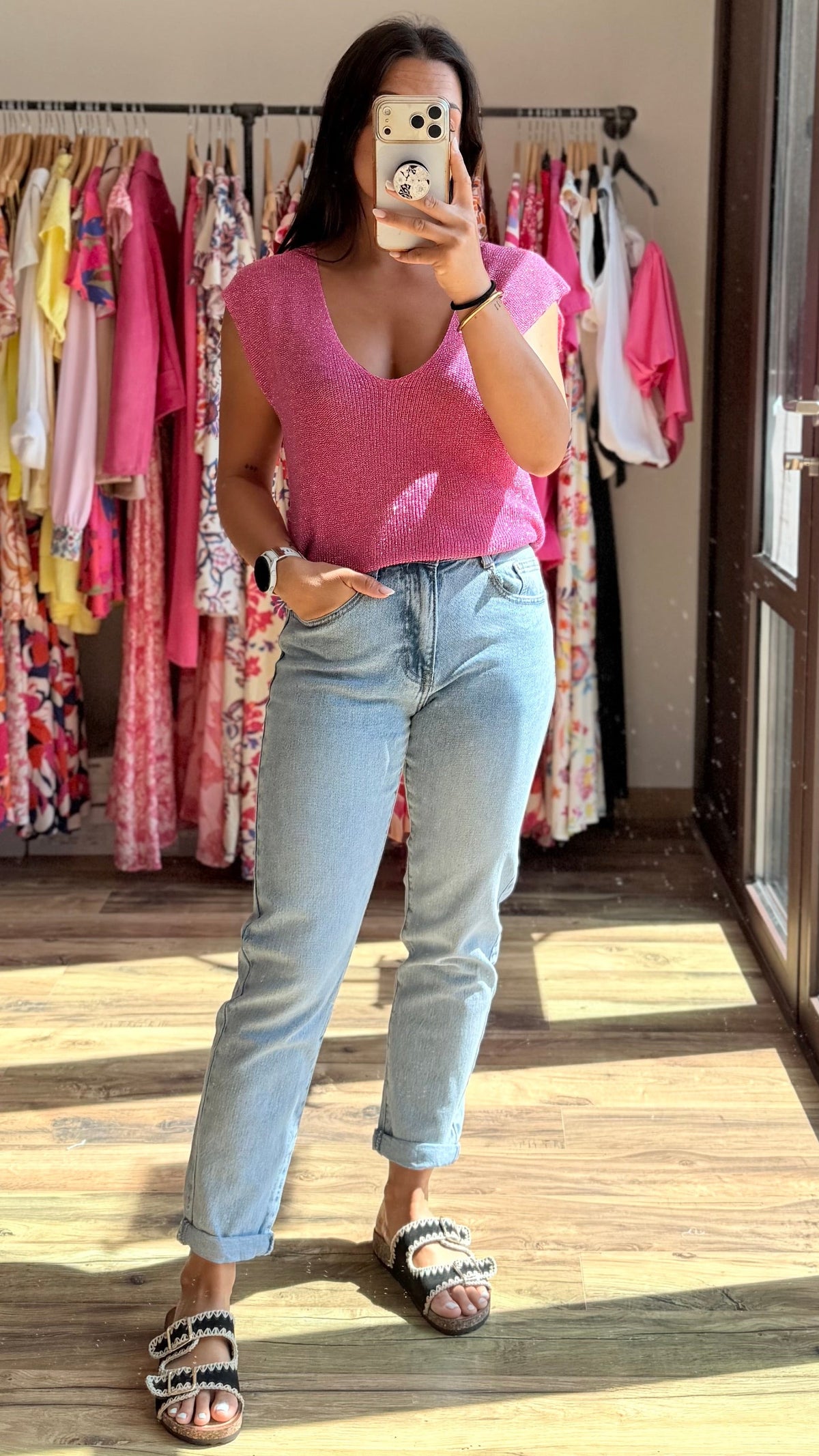 Top Milane fuchsia Curvy