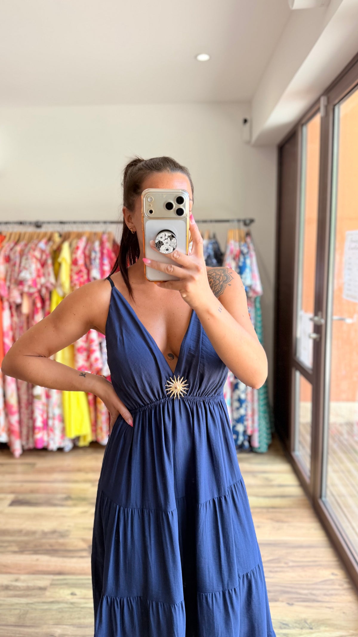 Aroa – Robe long marine